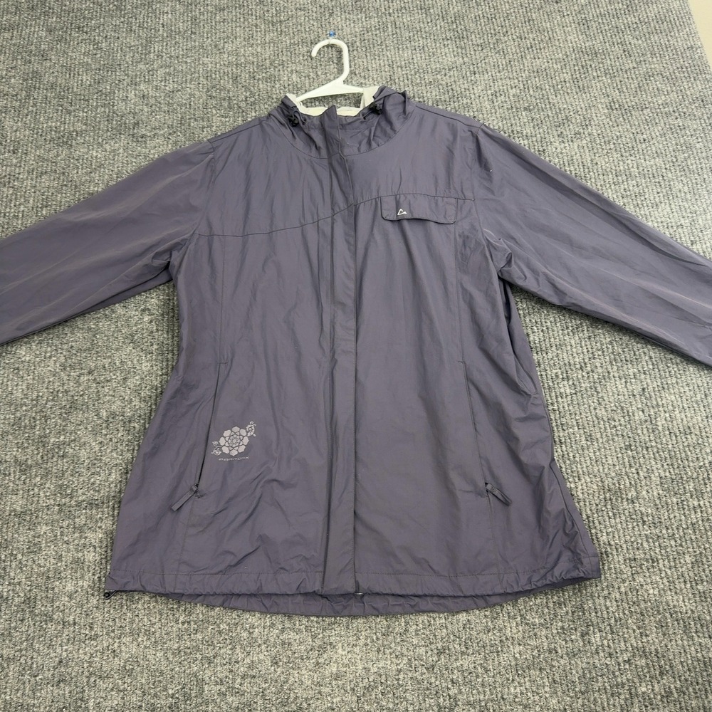 Paradox Jacket Womens L Purple Nylon Hooded Rain Windbreaker Gorpcore Outdoor